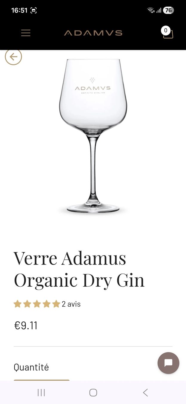 Bicchieri: Verres Adamus Organic Dry Gin – Nuovo (secondo la descrizione) da Evilard venduto da emi_r6cd