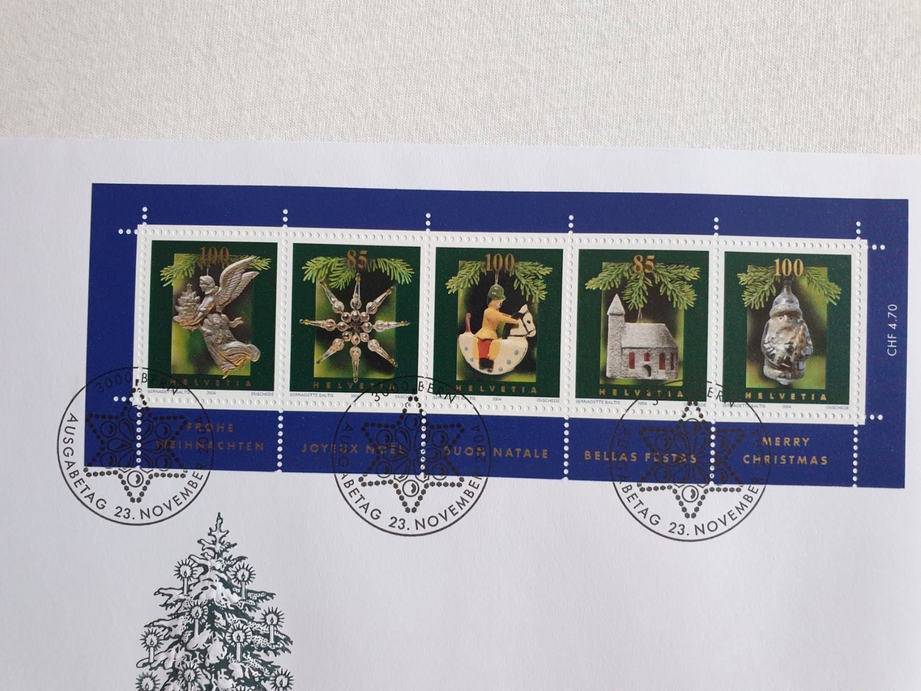 Tutti i francobolli: (151)   «Weihnachtsmarken 2004» – Usato da Schwarzhäusern venduto da Inot3 1