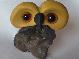 Eule Figur Naturstein Handgemacht siehe Foto