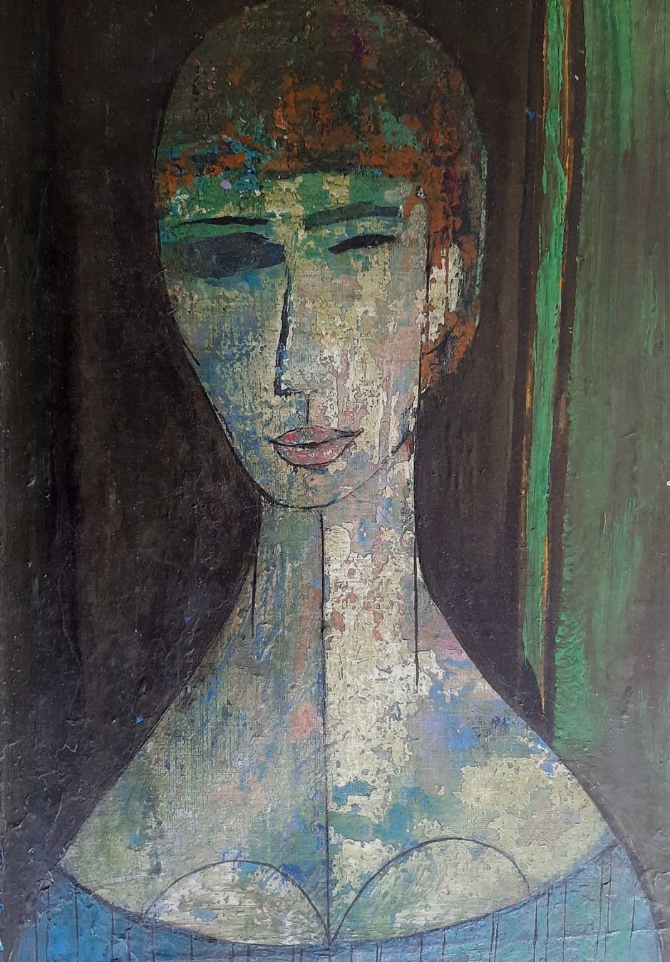 Dipinti: Midcentury Gemälde im Stil Modigliani – Usato da Arbon venduto da torso444