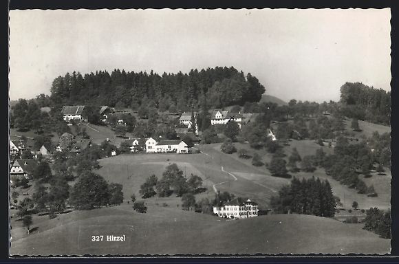 Cartoline postali: AK Hirzel, Ortsansicht, 1947 – Usato da Berlin venduto da bartko-reher