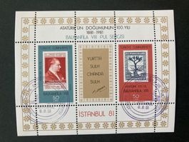 Türkei 1981 Block Balkanfila Istanbul 81 Marke auf Marke ges
