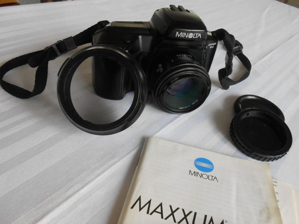 Minolta Fotocamera: MINOLTA DYNAX5xi Spiegelreflex analog AF LENS 50+Blenden t,a – Usato da Hallwil venduto da pkaiser44 2