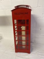 Rote Telefonzelle Laterne aus Metall, Vintage-Look!