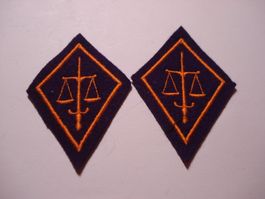 Kragenabzeichen Militärjustiz, Paar, Stoff
