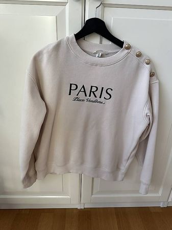 H&M Damen-Sweatshirt PARIS Place Vendôme  Creme/Offwhite