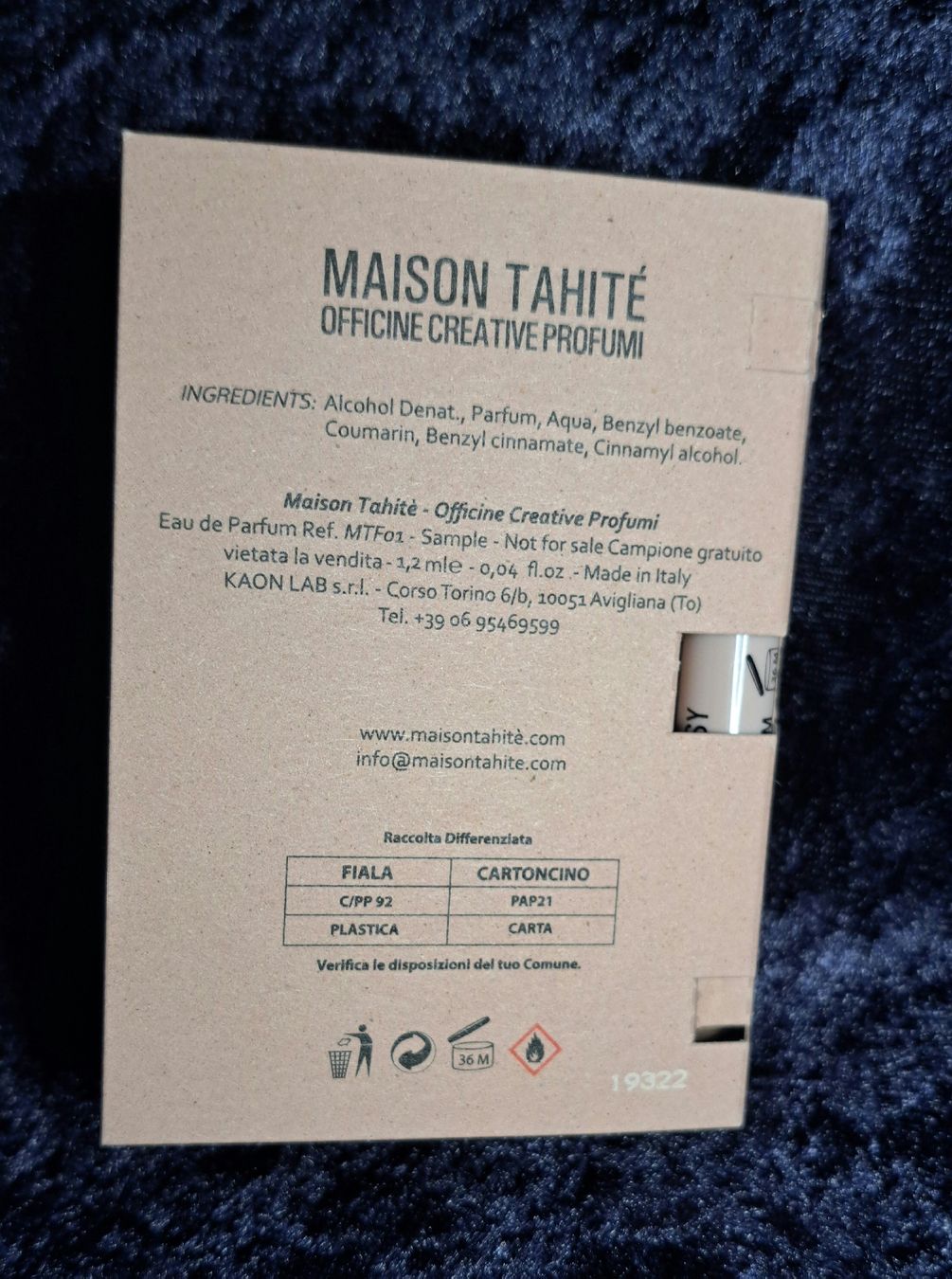 Parfum & Eau de Toilette: Parfüm Muster VaneXstasy Maison Tahité – Neu und originalverpackt aus Richterswil von Viorella 3