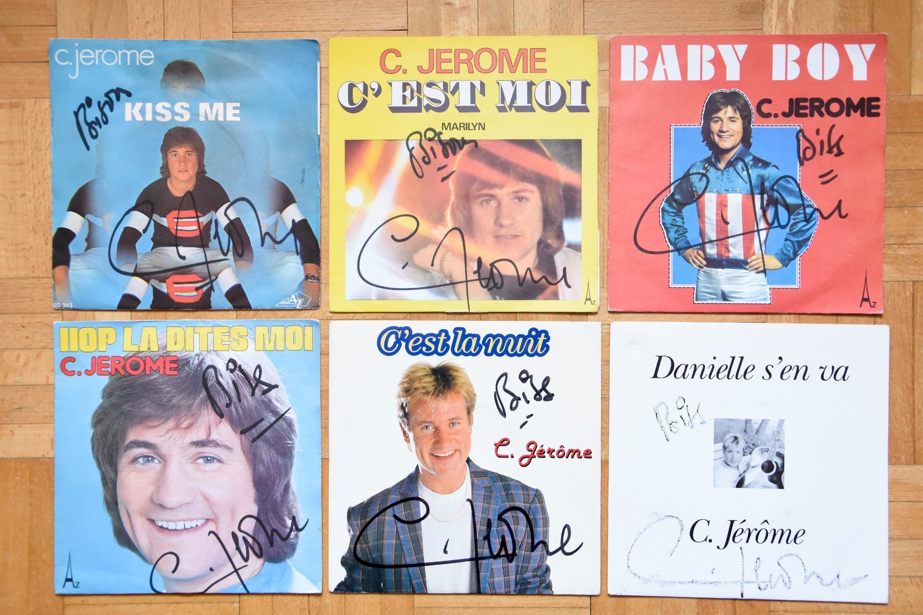 Autogramme: C. Jérôme - Lot Disques dédicacés – Gebraucht aus Belmont-sur-Yverdon von ag97