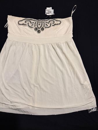 Haut bustier blanc Twinset perles taille 38 neuf