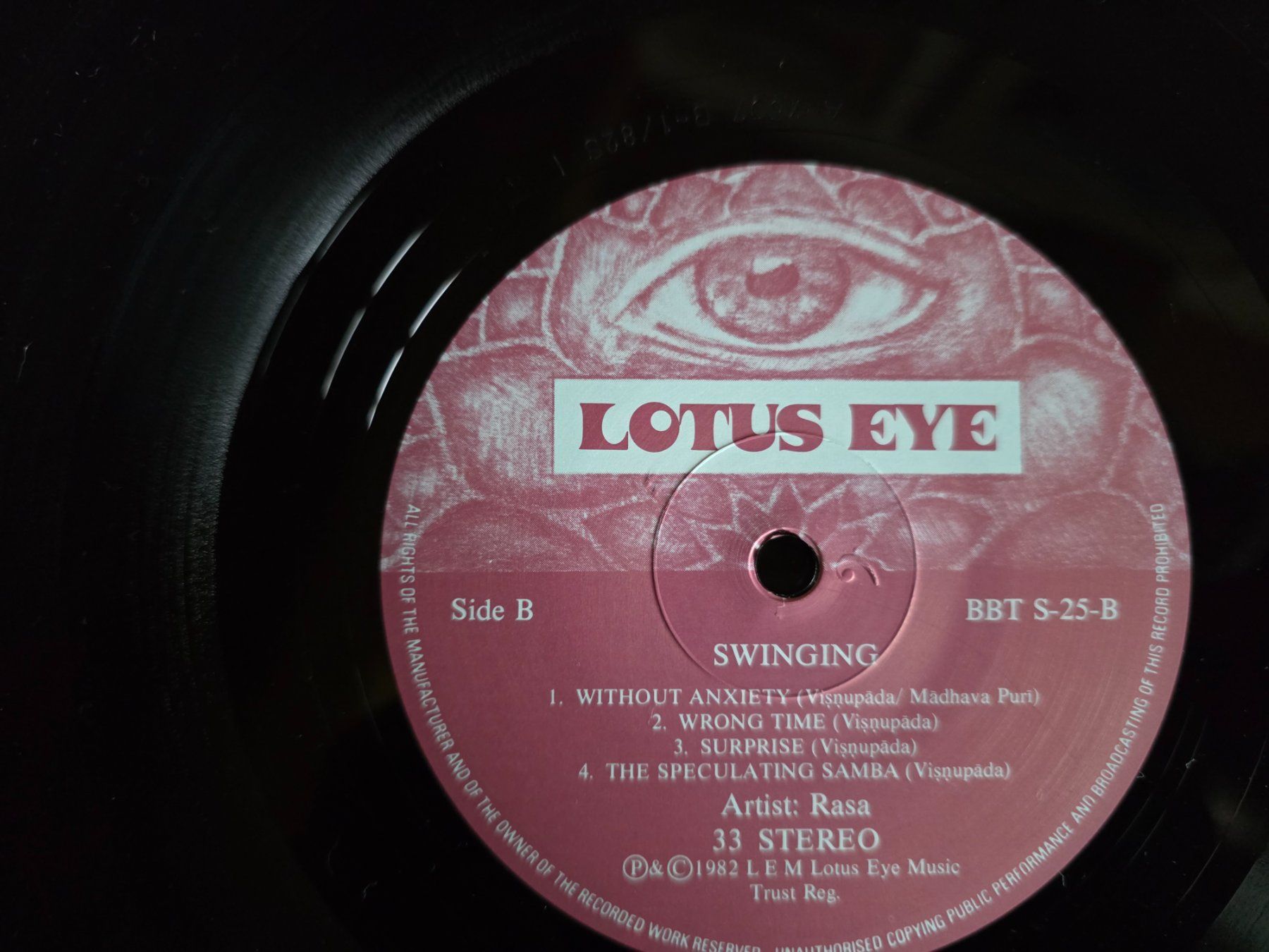 Dischi in vinile: LP : RASA Swinging - Lotus Eye - BBT-S-25 – Usato da Walterswil BE venduto da Lonitti 5