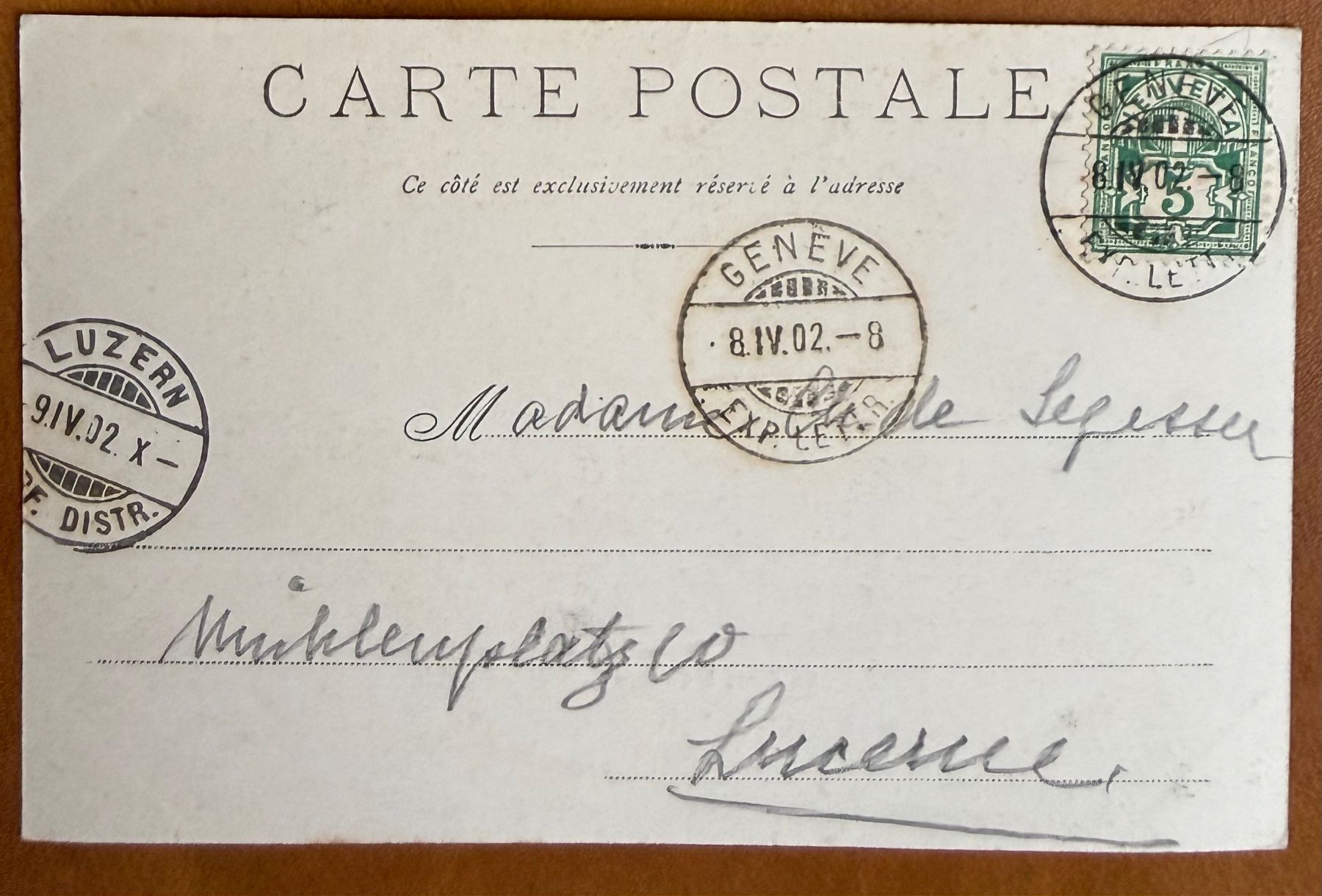 Cartoline postali: Genève - Barques dans la Rade 1902 – Usato da Lutry venduto da Ediego 1