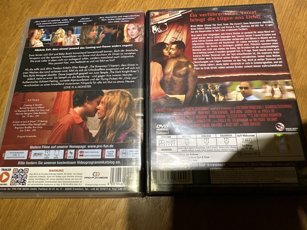 Tutti i DVDs: Jack &  Diane, Motives dvd – Usato da Benken ZH venduto da Audi-erich 1