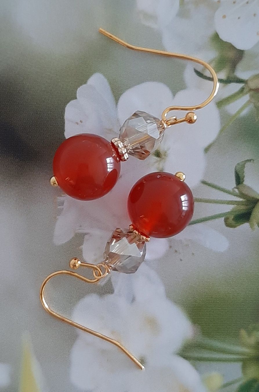 Orecchini pendenti & Orecchini a lobo: Ohrschmuck aus Karneol ! – Nuovo e nell'imballaggio originale da Allschwil venduto da Weyli18