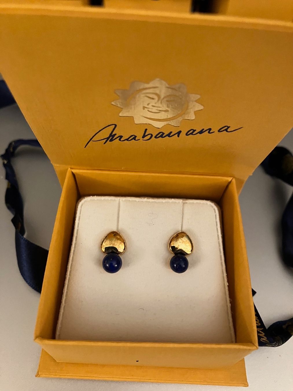 Orecchini pendenti & Orecchini a lobo: Ohrringe mit LAPIS  und 14K Gold – Nuovo e nell'imballaggio originale da Triesen venduto da hor_6kx9 2