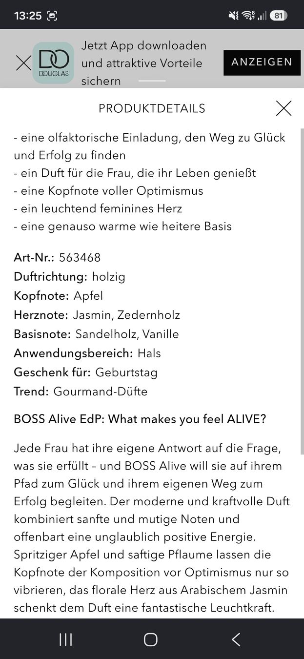 Hugo Boss Parfums & Eau de Toilette: parfum hugo boss alive, 30ml – D'occasion à Basel par lilifee86 2