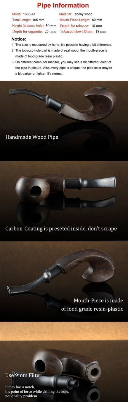 Pipe & Accessori: Rauchpfeife aus Holz Ebony Wood – Nuovo e nell'imballaggio originale da Gurmels venduto da Swisspod 3