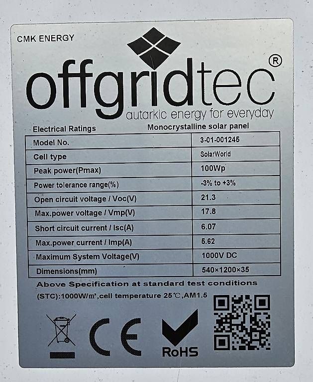 Solargeräte und Solarprodukte: Zwei Offgridtec Solarpanels  – Gebraucht aus Conters von Wildmaennli1 1