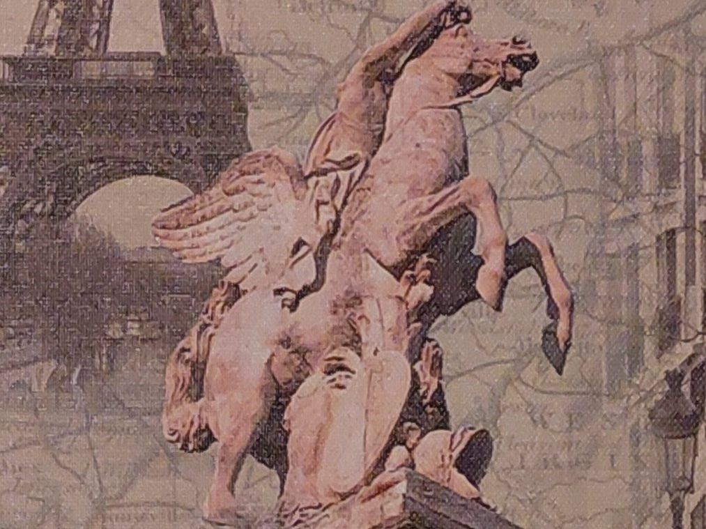 Posters & Illustrations: 1 Wandbild Paris Leinwandbild Retro – D'occasion à Oberwil BL par Hunajakakku