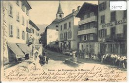 Salvan - la Procession de St. Maurice - animee