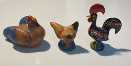 3 x Diverse Huhn Figuren