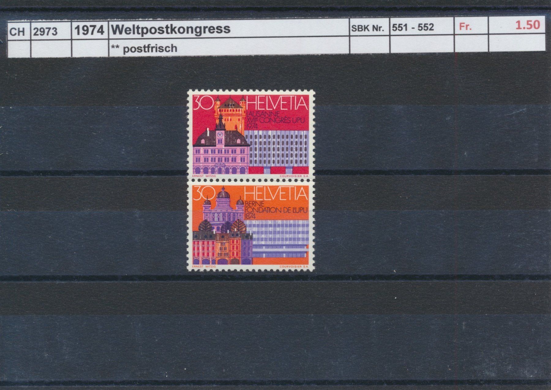 Alle Briefmarken: 1974 "Weltpostkongress", ** postfrisch – Neu (gemäss Beschreibung) aus Winterthur von Zupogeru