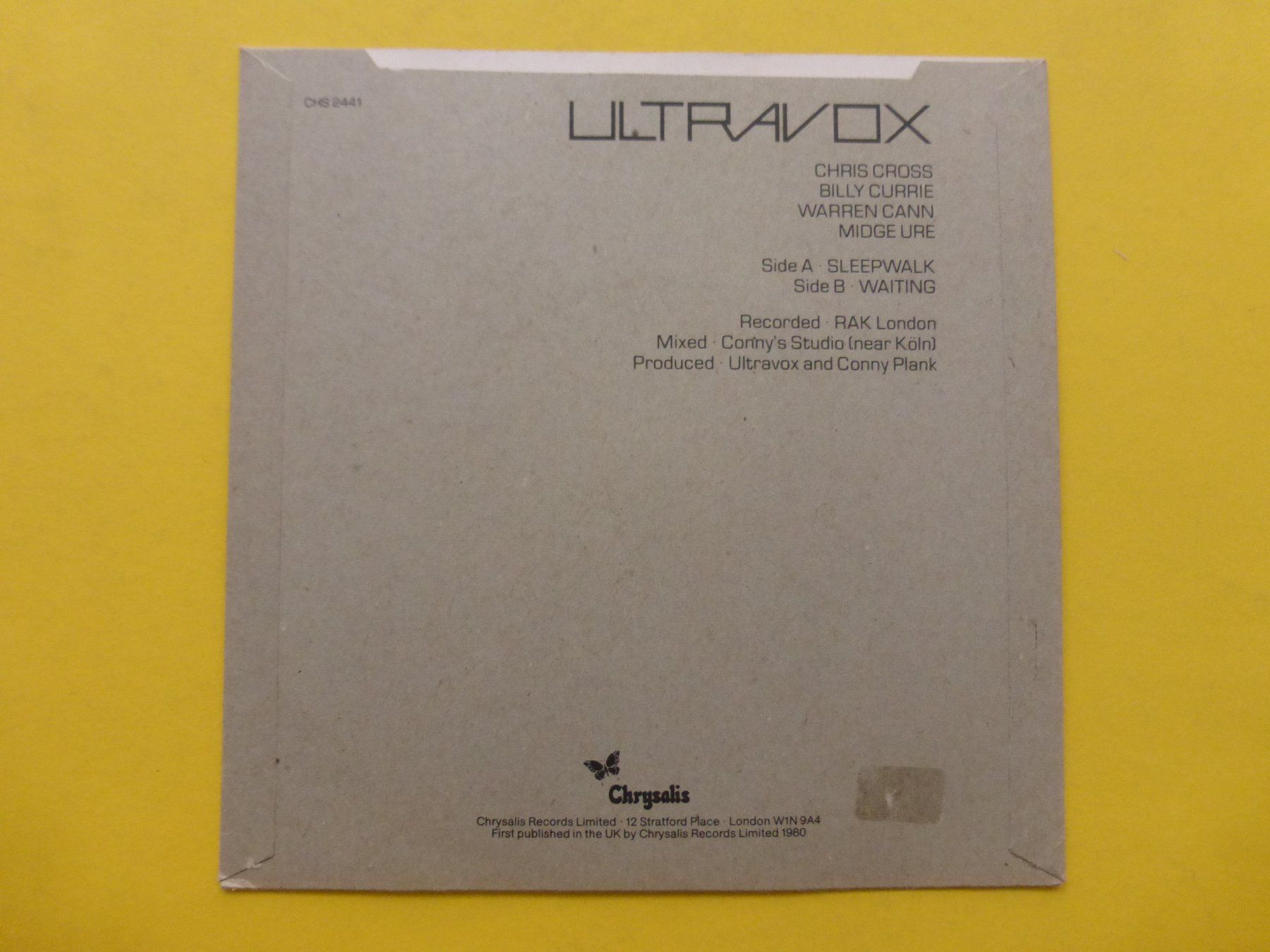 Schallplatten: Ultravox – Sleepwalk – Gebraucht aus Zürich von Swiss57 1
