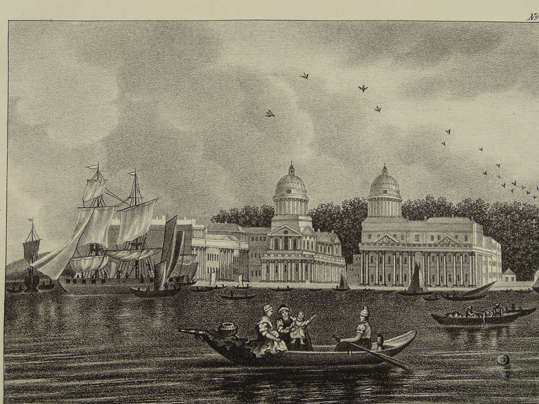 Stiche: GREENWICH, ENGLAND, LITHOGRAPHIE 1836 – Gebraucht aus Grüningen von Kartensammler 2
