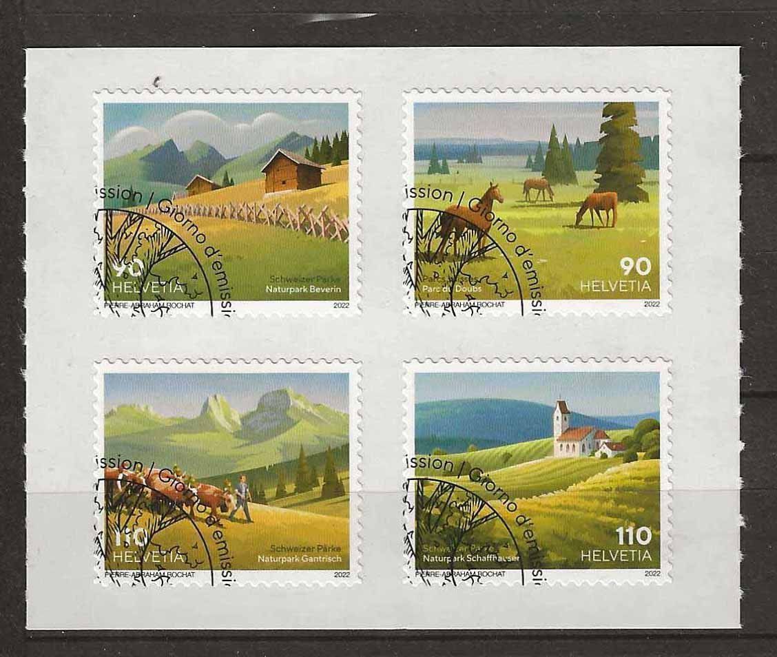 Tous les timbres: M1908 - Parcs suisses 2022 1er jour – D'occasion à Trélex par Phil_Albert