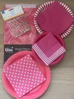 Pink Party Set: Plates, Napkins, Tablecloth, Umbrellas!