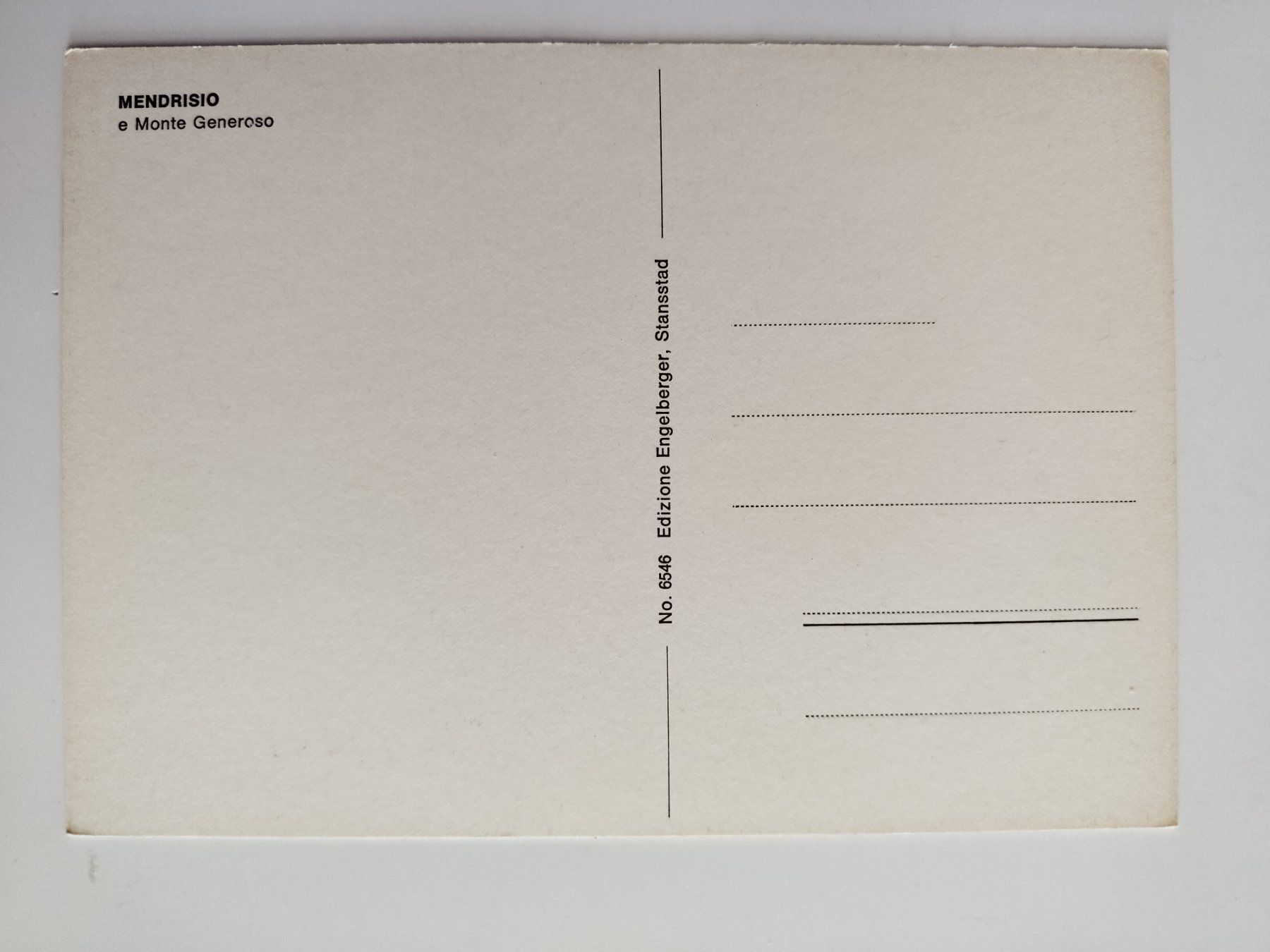 Cartoline postali: Mendrisio e Monte Generoso alt – Usato da Ohmstal venduto da Lebensfreude05 1
