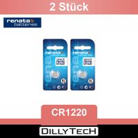 Renata CR1220 Lithium Knopfzellenbatterie - 2 Stk.