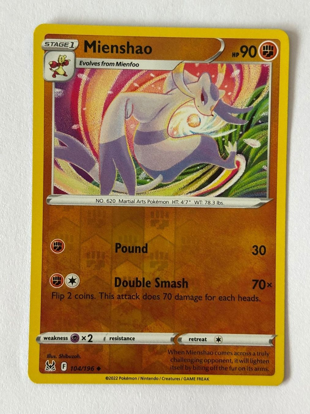 Pokémon Carte collezionabili: Pokemon-Karte Mienshao 104/196 – Usato da Herisau venduto da Seyashop1