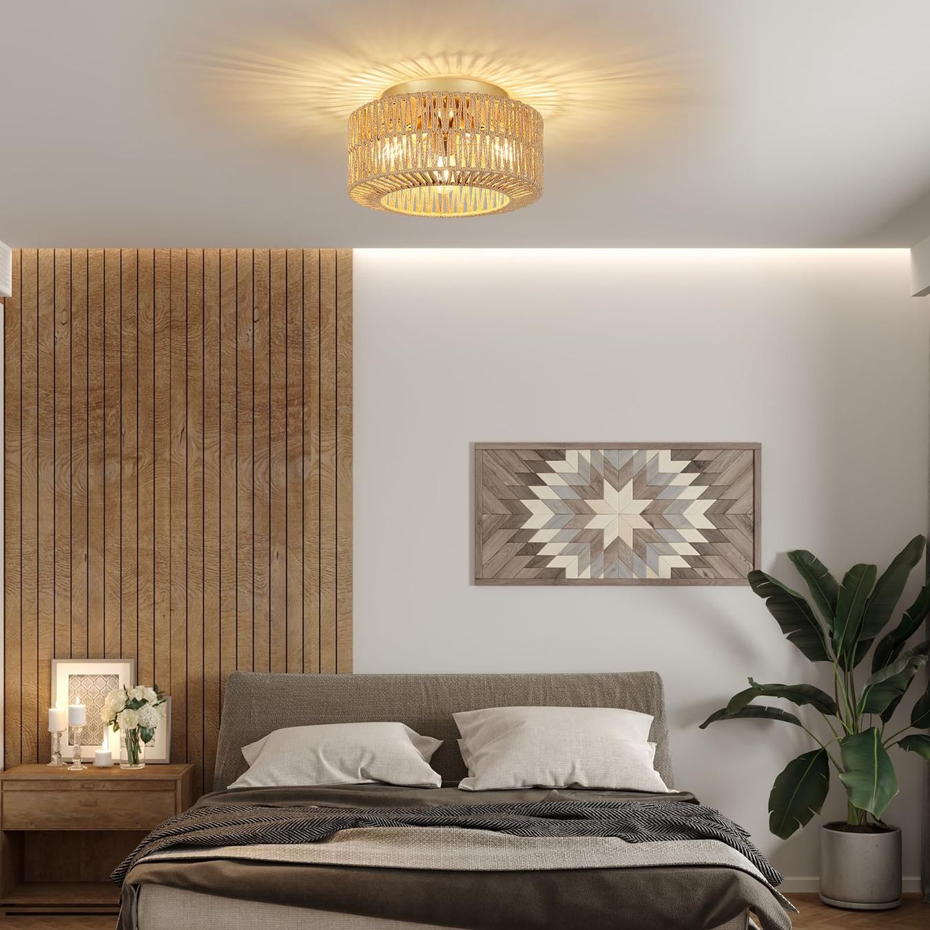 Lampadari & plafoniere: Deckenleuchte Deckenlampe Rattanlampe 3 flammig mit E27 – Nuovo e nell'imballaggio originale da Dörflingen venduto da Nixhub 8