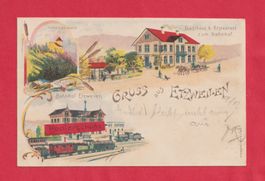 Gruss aus Etzweilen (TG) 3-Bild Farb-Litho anno 1899