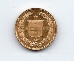 (2110) CH, 20 Franken 1890 Helvetia, top stgl