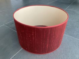 Lampenschirm Rohseide Bordeauxrot, D 35cm