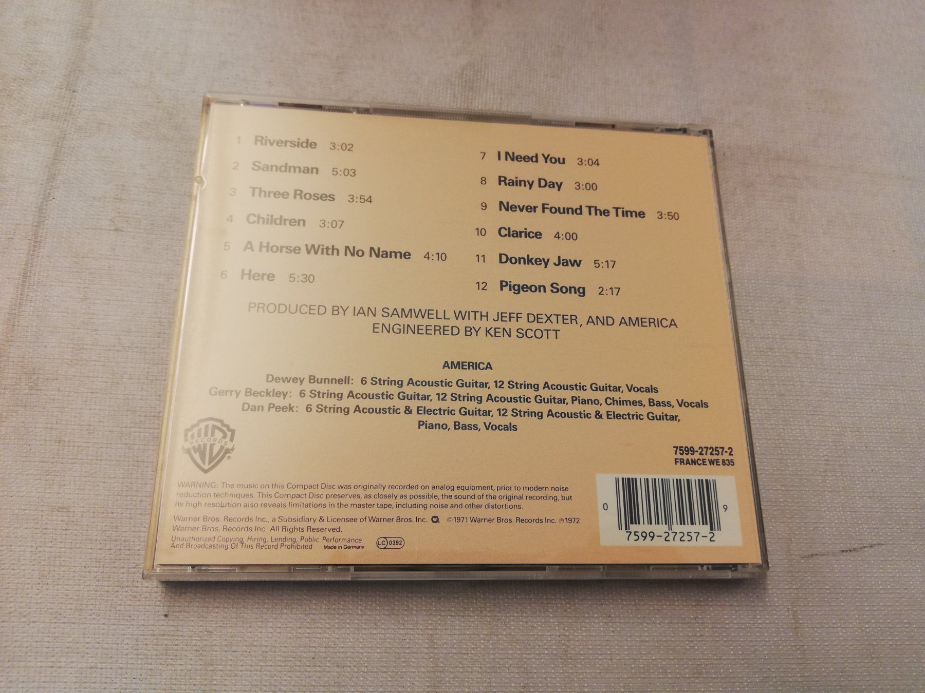 CDs: AMERICA – D'occasion à Bern par Vinylsound.ch 1