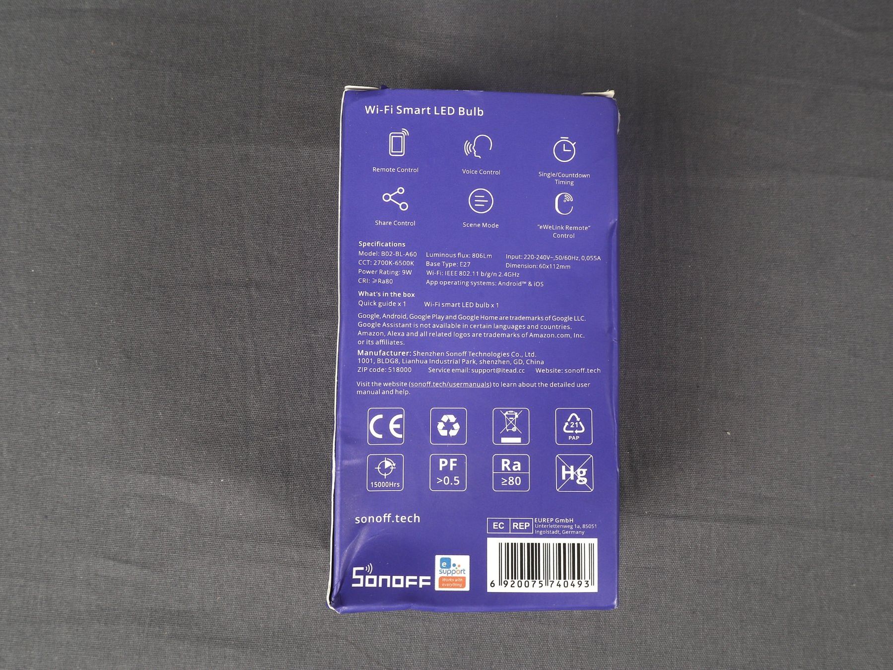 Smart Lampen: SONOFF Wi-Fi Smart LED Bulb 1 – Neu (gemäss Beschreibung) aus Steinen von Restwert_Steinen 8