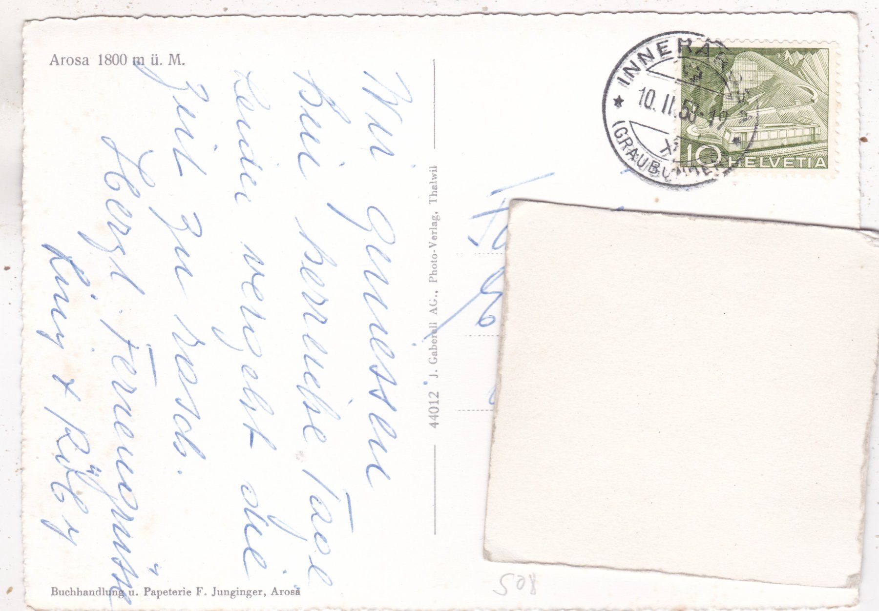 Cartoline postali: Arosa 1958 – Usato da Herisau venduto da Lisegrat2008 1
