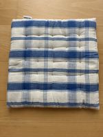 8 Sitzkissen Easy Dream blau kariert guter Zustand