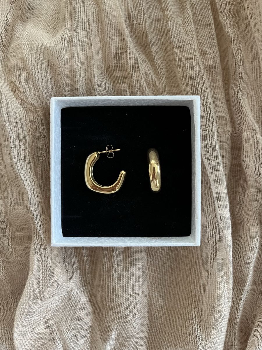 Orecchini pendenti & Orecchini a lobo: vergoldeter Edelstahl Ohrring ✨ – Nuovo e nell'imballaggio originale da Opfikon venduto da acoae_atelier