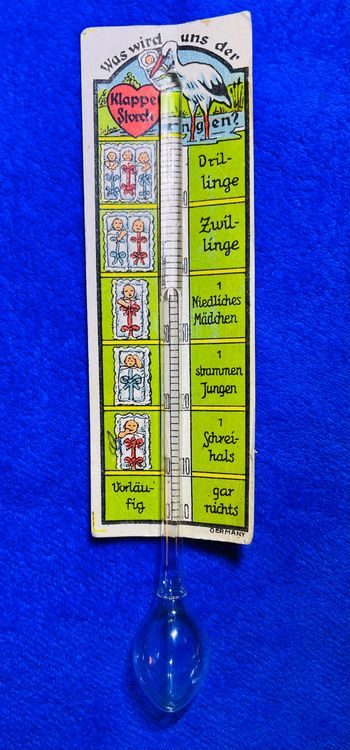 Jux Schwangerschafts-Test aus Glas & Wasser, ca. 70 Jahre 1