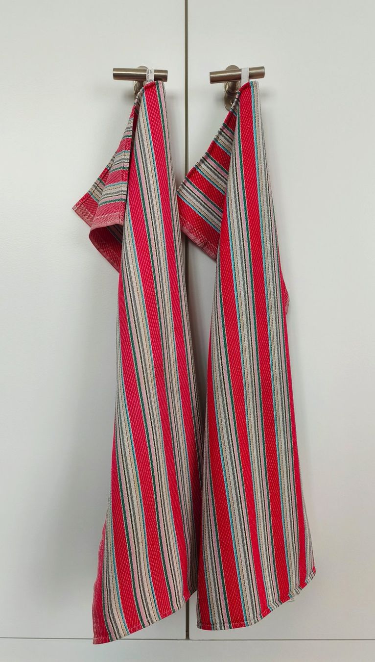 Strofinacci: Vintage 2 Küchenhandtücher 100% Baumwolle Patchwork - Stoff – Usato da Zürich venduto da Tanteemma369 8