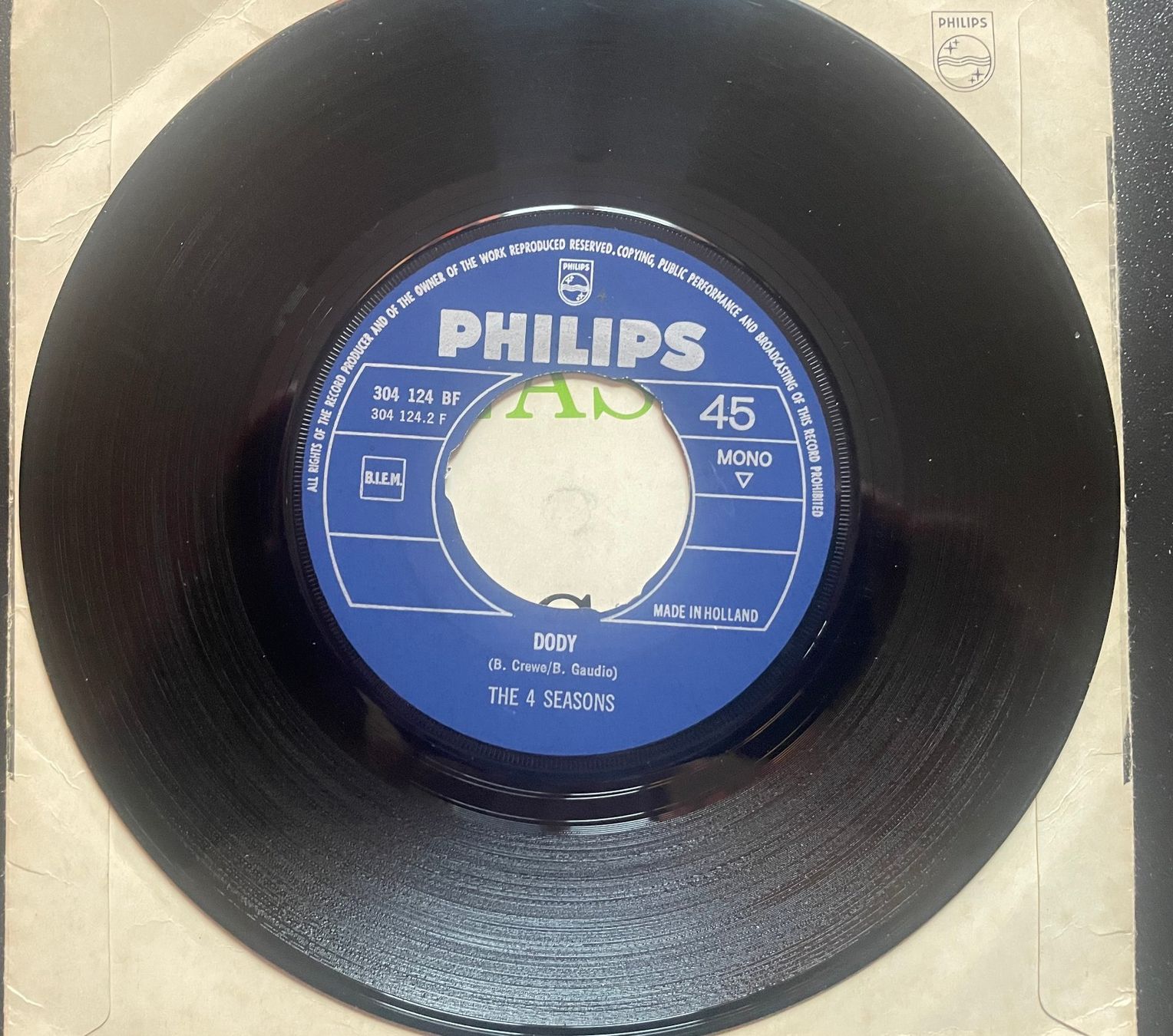 Dischi in vinile: 7", The 4 Seasons, Beggin' / Dody, NL – Usato da Kleinlützel venduto da Vinylspezi 2