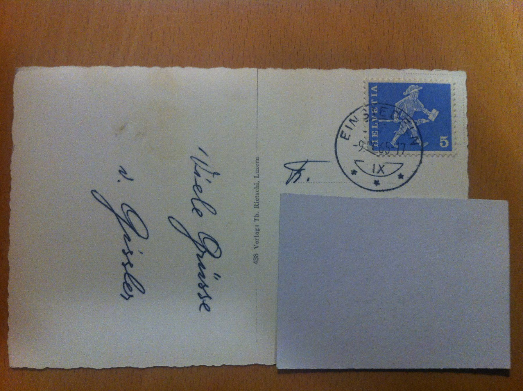 Cartoline postali: 3 Ansichtskarten Kloster Einsiedeln – Usato da Brunnen venduto da Artemis53 3