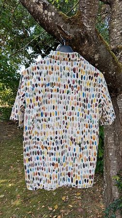 Chemise Zara imprimé aquarelle multicolore, manches courtes