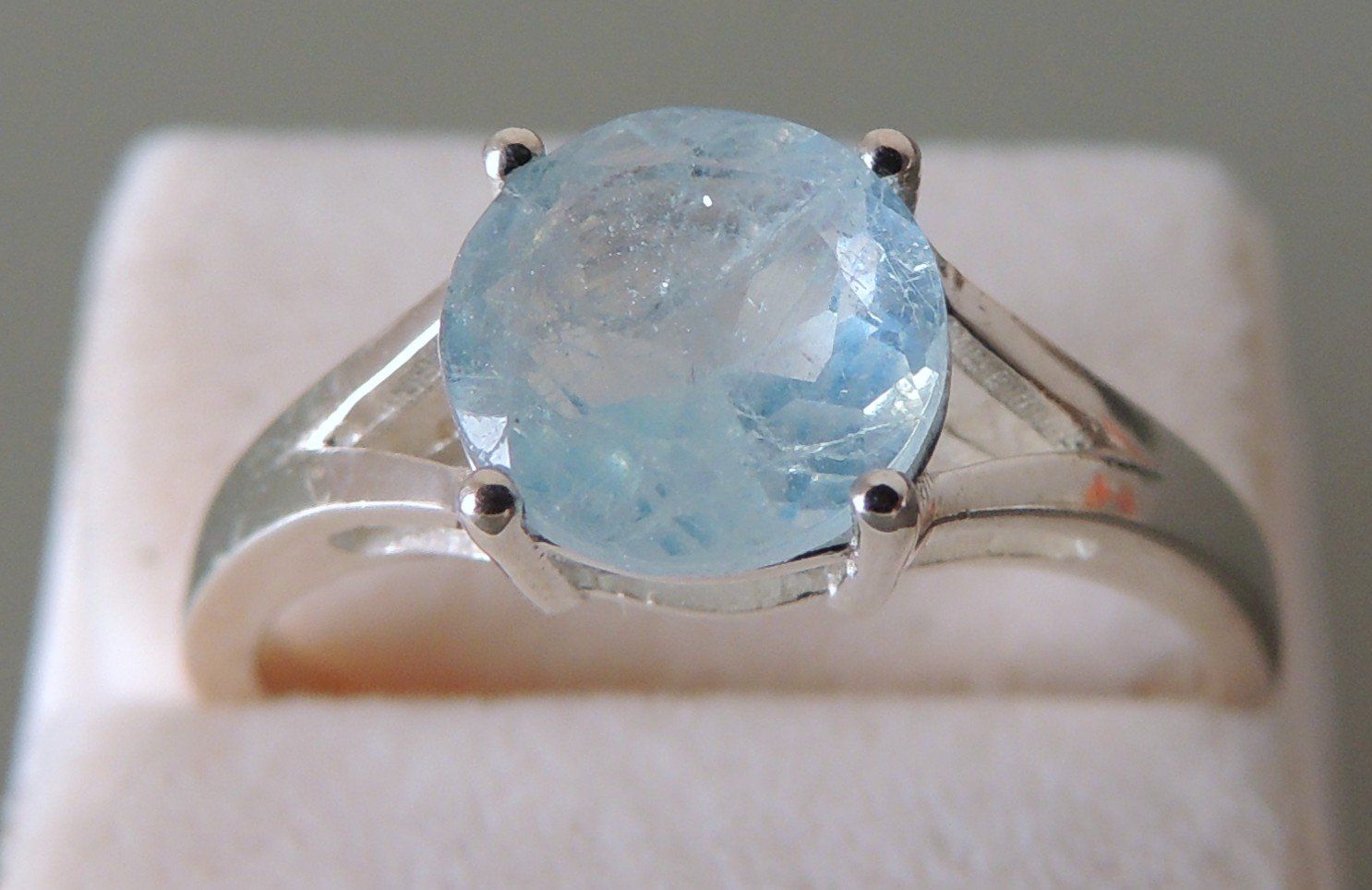 Anelli: Aquamarin Silber 925 Fingerring Gr. 51 – Usato da Waldenburg venduto da schaller707