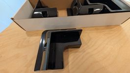 Carbest Solarmodul-Eckprofile 4 Stck. schwarz ABS 150x150x65
