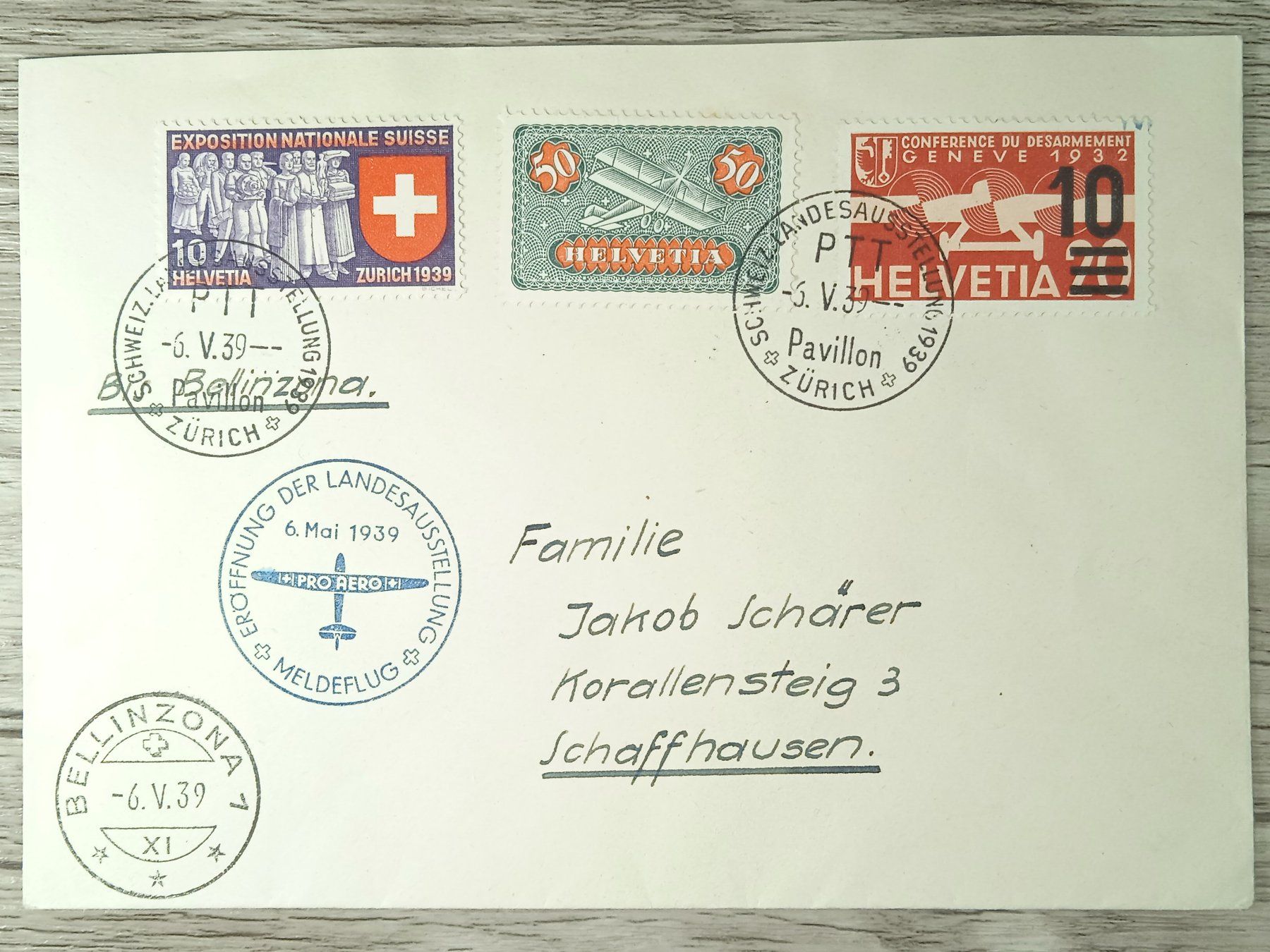 Tutti i francobolli: TR104 Enveloppe + Timbre Suisse 1939 – Usato da Cousset venduto da Patrick_Collections