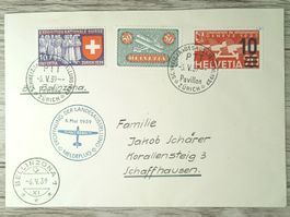 TR104 Enveloppe + Timbre Suisse 1939